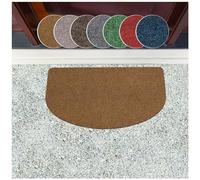 ANRO Felpudo antisuciedad, antideslizante, lavable, resistente, para entrada, pasillo, interior y exterior, cocina, 75 x 45 cm (semicircular)