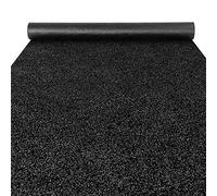 ANRO Felpudo antisuciedad, antideslizante, para interior y exterior, lavable, para pasillo, entrada, poeta, venta por metros, color negro, 120 x 100 cm (rectangular)