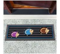 ANRO Felpudo antisuciedad, felpudo de goma, antideslizante, para exterior, interior, entrada, erizo, 25 x 68 cm