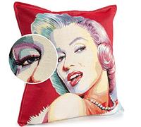 ANRO Funda de cojín decorativa, cojín de sofá, funda de cojín, diseño de Marilyn Monroe, 45 x 45 cm, sin relleno