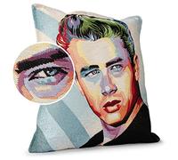 ANRO Funda de cojín decorativa para sofá, diseño de James Dean, 45 x 45 cm, sin relleno