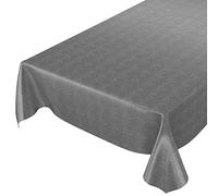 ANRO Mantel de Hule (Aspecto de Lino, 200 x 140 cm), Color Gris Antracita, Toalla, 200 x 140cm Schnittkante