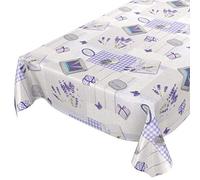 ANRO Mantel de hule, fácil de limpiar, lavable, lavanda provenzal, casa rústica, 100 x 140 cm