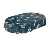 Anro Mantel de hule, lavable, color mármol gris