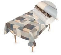 ANRO Mantel de hule lavable, mantel de plástico por metros, rectangular, redondo, ovalado, Mirka, 160 x 100 cm