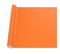 ANRO Mantel de Hule Lavable, para jardín, Exterior e Interior, 100 x 140 cm, Borde de Corte, Color Naranja