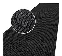 ANRO Mischa - Felpudo antisuciedad, por metros, antideslizante y recortable, para interior y exterior, pasillo, comercio, oficina, gastronomía, sótano, Mischa, color negro, 100 x 100 cm