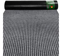 ANRO Mischa - Felpudo antisuciedad por metros, antideslizante y se puede cortar, para interior y exterior, pasillo, comercio, oficina, gastronomía, sótano, Mischa, gris, 500 x 100 cm