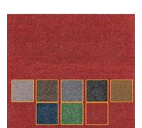 ANRO Poet - Alfombra de suelo, felpudo, anti-suciedad, lavable, impermeable, resistente, para la entrada, la puerta de entrada, el pasillo, la cocina, el dormitorio, rojo, 90 x 150 cm