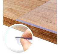 Anro - Protector de mesa transparente, lavable, 2 mm, PVC, borde biselado, V 45°, 120 x 245 cm, muchos tamaños (1000)