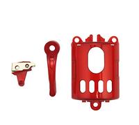 AnromAccesorios para cortapelos de 3 piezas, botón de dial, interruptor/cubierta del motor para Wahl serie 5 estrellas, clip mágico inalámbrico # 8148, super cónico # 8591, , , Rojo, ]