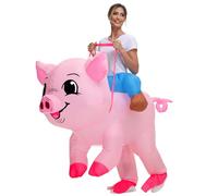 Anroong Disfraz inflable para adultos, disfraz de cerdo para Halloween, disfraz de cerdito para mujer, traje de animal para hombre, fiesta de cosplay