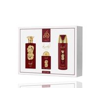 Ansaam Gold Eau de Parfum Set de regalo de 3 piezas + Mini Eau de Parfum 20 ml + Body Spray 200 ml Lujoso Set de Regalo