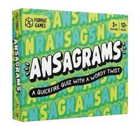 Ansagrams: A Quickfire Quiz with a Wordy Twist - Juego de fiesta familiar | 100 cartas, 500 preguntas; prueba + carrera de anagrama; solo tienes que añadir bolígrafo y papel; más de 3 jugadores