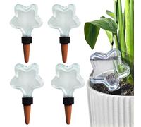 Ansberta Star2 - Globos de riego automático para plantas en forma de estrella, 4 insertos de riego automático de llenado superior con dispositivo de riego por goteo de liberación lenta para plantas de