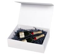 Anscher 1 paquete de cajas de regalo magnéticas con cinta, tamaño grande, 12.5 x 8.5 x 4 pulgadas, cajas de regalo rígidas blancas de alta calidad con tapas para regalos, propuesta de novia, Navidad,