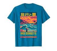 ANSE Georgette, Praslin, Seychelles, símbolo de Viaje, Playa, Surf Camiseta