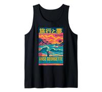 ANSE Georgette, Praslin, Seychelles, símbolo de Viaje, Playa, Surf Camiseta sin Mangas