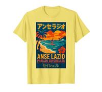 ANSE Lazio Praslin Seychelles Símbolo de Viaje Playa Surf Diversión Camiseta