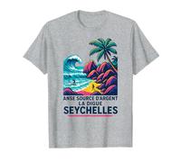 ANSE Source d'Argent, La Digue, Seychelles - Símbolo de Viaje Divertido Camiseta
