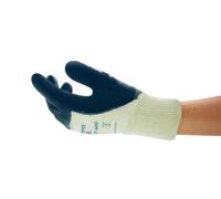 Ansell ActivArmr 27-600 Guantes de Trabajo, Revestimiento Nitrilo Extra-Resistente, Protección Cortes y Resistencia Aceite para Trabajos Pesadas, Hombre Mujer, Azul, Talla L (12 Pares)