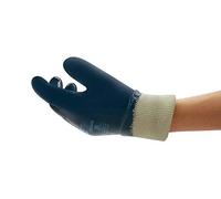 Ansell ActivArmr 27-602 Guantes de Trabajo Pesados, Revestimiento de Nitrilo Antideslizante y Impermeable, Resistencia al Corte y a la Abrasión, Seguridad Industrial, Azul, Talla XL (12 Pares)