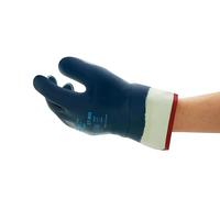 Ansell ActivArmr 27-805 Guantes de Trabajo Pesados, Revestimiento de Nitrilo Antideslizante y Impermeable, Resistencia al Corte y a la Abrasión, Seguridad Industrial, Azul, Talla L (12 Pares)