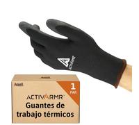 Ansell ActivArmr 97-631, Guantes de Trabajo, Guantes Termicos con Revestimiento de PVC, Guantes Invierno con Interior Acrilico Aislante, Guantes Negros Proteccion Uso Industrial, Guantes Anticorte S