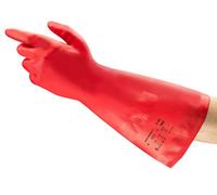 Ansell AlphaTec 37-900 Guantes Nitrilo Resistentes Productos Químicos, Protección Industrial Química y Alimentario, Guante de Trabajo Sin Latex, Reutilizable, Rojo, Talla 2XL (12 Pares)