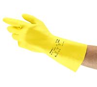 Ansell AlphaTec 87-190 Guantes de Trabajo Multiusos, Extra Fino Diseño con Magnífica Sensibilidad Táctil, Forro con Flocado Algodón, Talla S (1 Par)