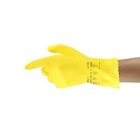 Ansell AlphaTec 87-198 Guantes de Trabajo de Seguridad, Protección Mecánica, Talla 9 (L), Amarillo (12 Pares)