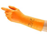 Ansell AlphaTec 87-955 Guantes de Trabajo Multiusos, Alta Resistencia Química, Protección Reforzada Trabajos Exigentes, Forro con Flocado Algodón, Talla 2XL (12 Pares)