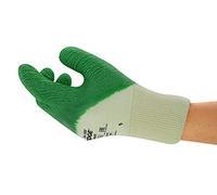 Ansell EDGE 16-500 Guantes de Trabajo Multiusos, Protección Mecánica, Verde, Talla M (12 Pares)