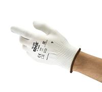 Ansell EDGE 76-200 Multiusos Guante, Sin Costuras para Uso Largo y Cómodo, Ambidiestros y Lavarse, Blanco, Talla L (12 Pares)
