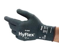Ansell HyFlex 11-541 Guantes de Trabajo de Kevlar, Anticortes, Guante Mecánico con Tecnología Mejorada de Agarre y Confort, Gris, Talla XL (12 Pares)