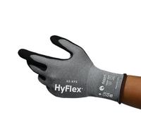 Ansell HyFlex 11-571 Guantes Trabajo Anticortes, Diseno Ultraligero con Recubrimiento Nitrilo Antiabrasion, Guantes Seguridad Cortes, Guantes Hombre y Mujer, Negro, Talla M 1 Par, 8 (M)