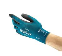 Ansell HyFlex 11-616 Guantes de Trabajo de Nylon Extra-Finos, Guante Mecánico Duraderos Usos Múltiples, Protección Mecánica Industrial, Seguridad y Destreza, Azul, Talla XL (12 Pares)