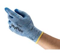 Ansell HyFlex 11-920 Guantes de Trabajo, Agarre de Alto Rendimiento y Repelencia al Aceite, Excelente Destreza y Sensibilidad, Protección Mecánica, Azul, Talla L (12 Pares)