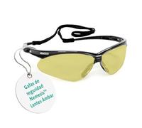 Ansell KleenGuard Nemesis Gafas de Seguridad, Puente Nasal Flexible, Diseño Ligero y Envolvente para Construcción, Tiro, Exterior e Industria - Ámbar/Negro, 1 Par