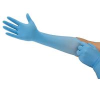 Ansell Microflex 93-243 Nitrilo Guantes con Puño más Largo Para Industrias de Procesado de Alimentos o Ciencias de la Vida, Azul, Talla XS (100 Guantes)