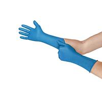 Ansell Microflex 93-283 Nitrilo Guantes Desechables con Agarre Texturizado Para la Preparación de Alimentos o de Limpieza, Azul, Talla XL (50 Guantes)