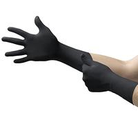 Ansell Microflex 93-862 Nitrilo Guantes de Examen Desechables Para Usos Mecánicos, de Automoción, Industriales y Sanitarios, Negro, Tamaño M (100 Guantes)