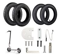 ANSENI Kit Ruedas Wanda 10 Pulgadas para Xiaomi M365, 1S, Pro, Pro2 | Neumático de reemplazo y cámara de aire 10 pulgadas,Compatible con Xiaomi M365,1S, Pro,Pro2,adaptador de válvula(Blanco)