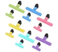 Anseom 12 Piezas Clip para Bolsas de Alimentos, 6 Colores Clips de Sellado de Plástico, Clip de Bolsa para Mantenimiento Fresco, Alimentos Sellado de Clips para Cocina Oficina Garaje
