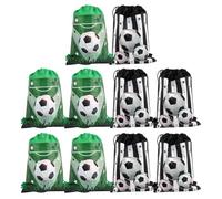Anseom 12Pcs Mochila de Fútbol con Cordón para Fiesta y Cumpleaños, Bolsas para Dulces y Regalos