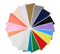 Anseom 18 láminas de vinilo para plóter textil, transferencia de calor, 5,5 × 12 pulgadas, vinilo permanente, lámina de vinilo para plóter Cricut, lámina flexible para plóter textil para bricolaje,