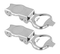 Anseom 2 Piezas Abridor de Botellas de Cerveza Plegable, Abridor y Sellador de Botellas de Acero Inoxidable 2 en 1 Abrebotellas Multifunción con Tapa de Botella Abridor Cerveza para Picnics (Silber)