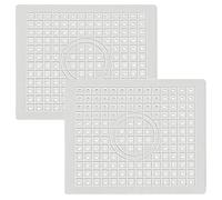 Anseom 2 Piezas Alfombrilla Fregadero Alfombrillas para Fregadero de Cocina Alfombrilla Salvaplatos Fregadero Protector de Fregadero de Goma para Frutas Verduras Cubiertos,26 x 31 CM (Blanco)