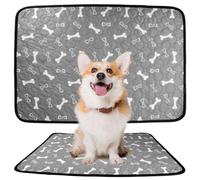 Anseom 2 Piezas Empapadores Perros Lavables, 50 x 70 cm Alfombras Absorbentes Reutilizables, Almohadillas de orina para Mascotas Antideslizantes e Impermeables para Gatos para Gatos Perros Conejos
