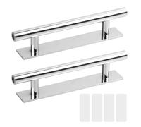 Anseom 2 Piezas Manija de Mueble Autoadhesiva, Manijas para Cajones de Muebles Manija de Puerta Corrediza de Aluminio Manija del Gabinete para la Puerta Corredera del Armario de la Cocina(15cm)